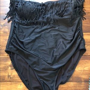 Black one piece swimsuit